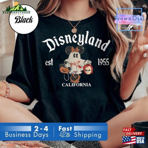 Minnie Ghost Halloween Comfort Color Shirt Retro Mickey Spooky Season Classic Hoodie