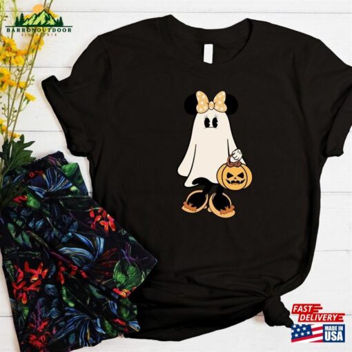 Minnie Ghost Halloween Comfort Color Shirt Retro Spooky Season T-Shirt Classic