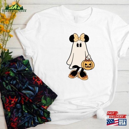 Minnie Ghost Halloween Comfort Color Shirt Retro Spooky Season T-Shirt Classic