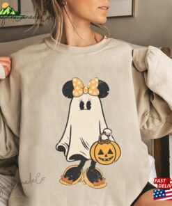 Minnie Ghost Halloween Comfort Color Shirt Vintage Spooky Season Micke Sweatshirt Hoodie 3