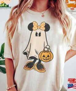 Minnie Ghost Halloween Comfort Color Shirt Vintage Spooky Season Mickey Classic Unisex