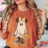 Minnie Ghost Halloween Comfort Color Shirt Vintage Spooky Season Mickey T-Shirt Hoodie