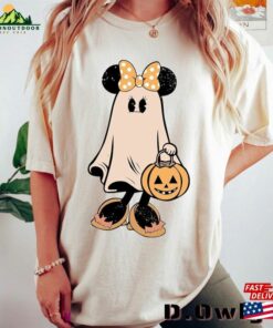 Minnie Ghost Halloween Comfort Color Shirt Vintage Spooky Season Sweatshirt Mickey Hoodie Classic 4
