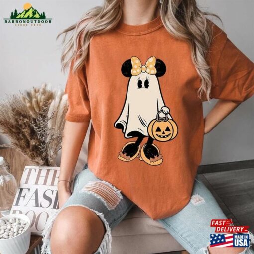 Minnie Ghost Halloween Comfort Colors Shirt Retro Spooky Season Disney Matching Unisex Classic