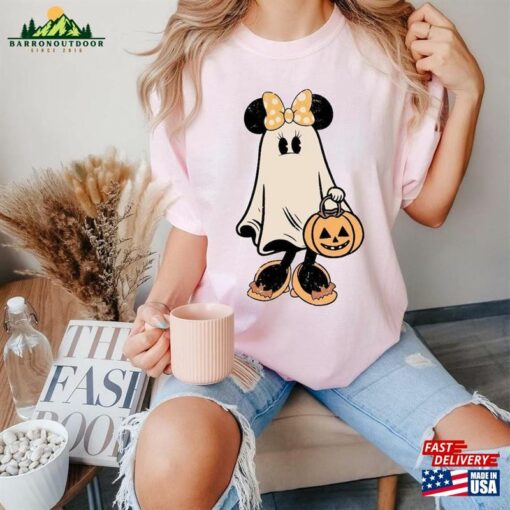 Minnie Ghost Halloween Comfort Colors Shirt Retro Spooky Season Disney Matching Unisex Classic