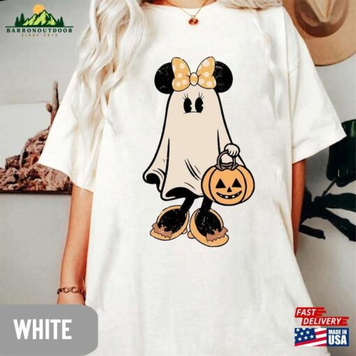 Minnie Ghost Halloween Comfort Colors Shirt Retro Spooky Season Disney Matching Unisex Classic