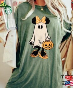 Minnie Ghost Halloween Comfort Colors Shirt Retro Spooky Season Mickey T Shirt Sweatshirt 3