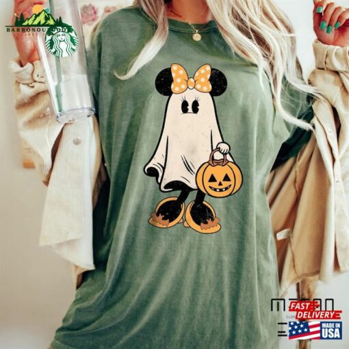 Minnie Ghost Halloween Comfort Colors Shirt Retro Spooky Season Mickey T-Shirt Sweatshirt