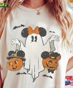 Minnie Ghost Halloween Comfort Colors Shirt Vintage Disney Pumpkin Unisex Sweatshirt