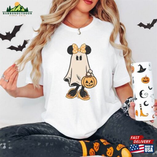 Minnie Ghost Halloween Shirt Cute Spooky Season Hoodie Sweatshirt