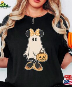 Minnie Ghost Halloween Shirt Cute Spooky Season Hoodie Sweatshirt