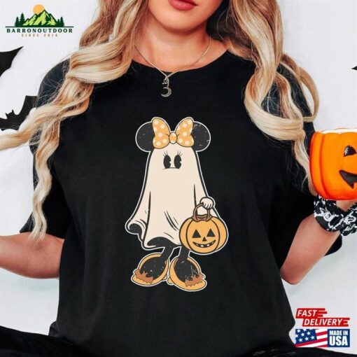 Minnie Ghost Halloween Shirt Cute Spooky Season Hoodie Sweatshirt