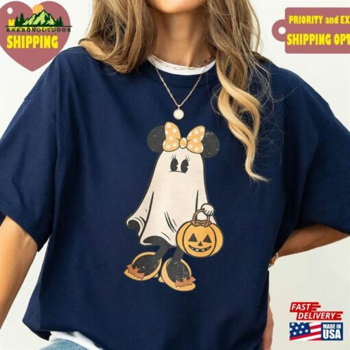 Minnie Ghost Halloween T-Shirt Vintage Spooky Season Shirt Mickey Classic Hoodie