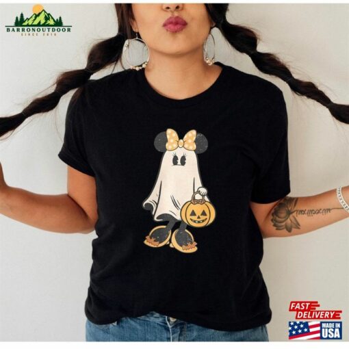 Minnie Ghost Halloween T-Shirt Vintage Spooky Season Shirt Mickey Classic Hoodie