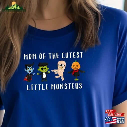 Mom Halloween Tee Shirt Monster Cuteness Crewneck Hoodie Unisex