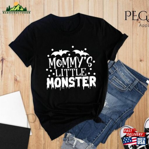 Mommy’s Little Monster Shirt Kids Halloween Tee Unisex Hoodie