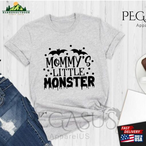 Mommy’s Little Monster Shirt Kids Halloween Tee Unisex Hoodie