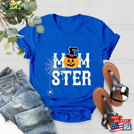 Momster Shirt Mom Halloween Pumpkin Print Unisex Hoodie