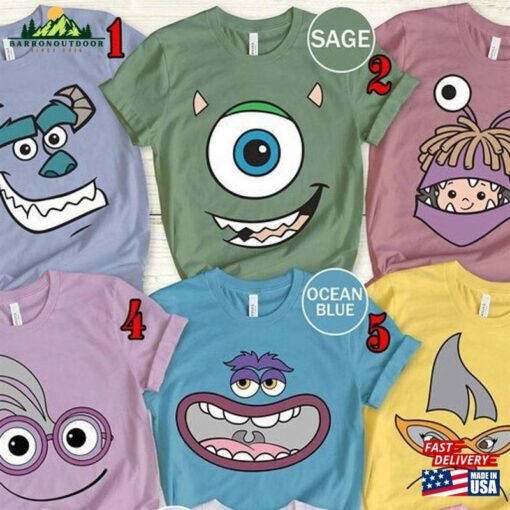 Monster Inc Shirt Family Shirts Disney Halloween Costume Sweatshirt T-Shirt