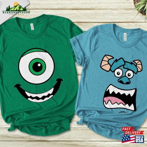 Monsters Inc Costume Face Shirts Sully Mike Roz Celia Randall ! All Sizes Infant 5Xl Halloween University Kbse02 Classic Sweatshirt