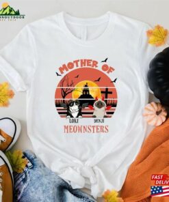 Mother Of Meownsters Halloween Custom Shirt Personalized Gift For Cat Lovers Sweatshirt T-Shirt