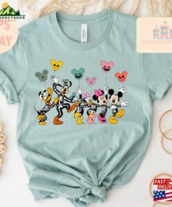 Mouse And Friends Characters Halloween Skeleton Shirt Matching Magical Unisex Sweatshirt 3