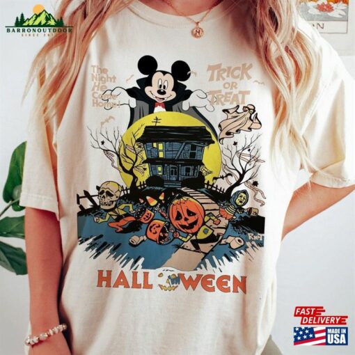 Mouse Vampire Halloween 2023 T-Shirt The Night He Come Home Shirt Trick Or Treat Party Classic