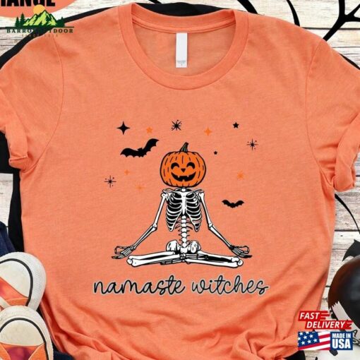 Namaste Witches Shirt Yoga T-Shirt Halloween Party Shirts Sweatshirt