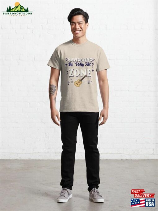 Navigating The’why Not’zone Guitar T-Shirt Unisex Classic