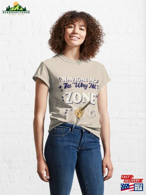 Navigating The’why Not’zone Guitar T-Shirt Unisex Classic