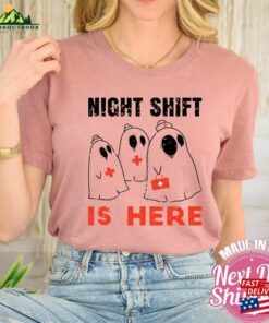 Night Shift Is Here Shirt Ghost Nurse Halloween Shirts Hoodie Sweatshirt Night Shift Is Here Shirt Ghost Nurse Halloween Shirts Hoodie Sweatshirt