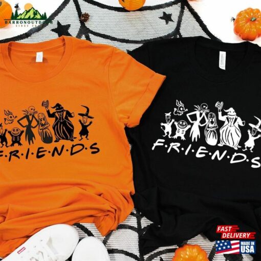 Nightmare Before Christmas Characters (Friends Logo) Unisex Tee Halloween Gift Hoodie T-Shirt