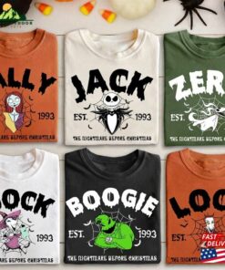 Nightmare Before Christmas Characters Group Shirt Vintage Disney Halloween Disneyland Sweatshirt Classic