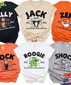 Nightmare Before Christmas Characters Group Shirts Vintage Disneyland Halloween Shirt Disney Family Matching Sweatshirt Classic
