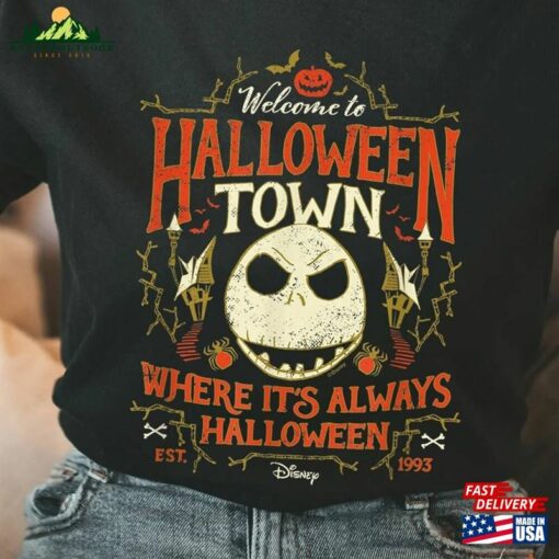 Nightmare Before Christmas Halloween Town Shirt Jack Skellington Costume Classic Unisex