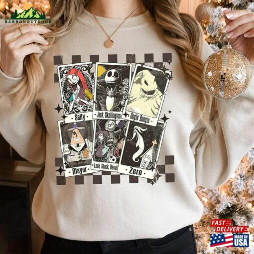 Nightmare Before Christmas Shirt Characters Tarot Cards Unisex T-Shirt