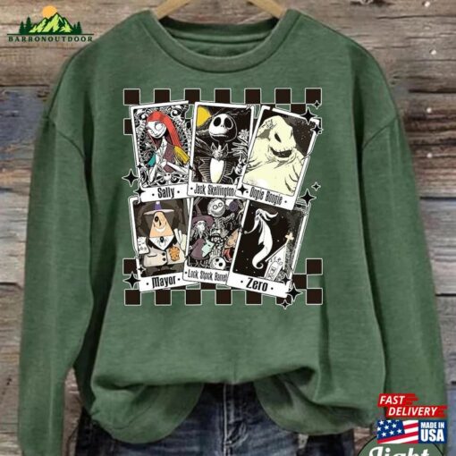 Nightmare Characters Tarot Cards Comfort Colors Sweatshirt Disney Halloween Fall Shirt Retro Spooky Season Classic T-Shirt