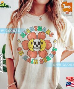 Nightmare On Main Street Halloween Shirt Creep Skull Skeleton Monster Ghouls Vintage Y2k Sweatshirt Unisex Nightmare On Main Street Halloween Shirt Creep Skull Skeleton Monster Ghouls Vintage Y2k Sweatshirt Unisex