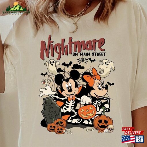 Nightmare On Main Street Shirt Minnie Halloween Unisex Sweatshirt