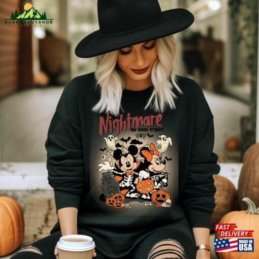 Nightmare On Main Street Sweatshirt Shirt Minnie Halloween Classic Hoodie