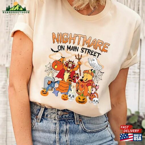 Nightmare On Main Street Winnie The Pooh Shirt And Friends Halloween Shirts Disney Hoodie Classic