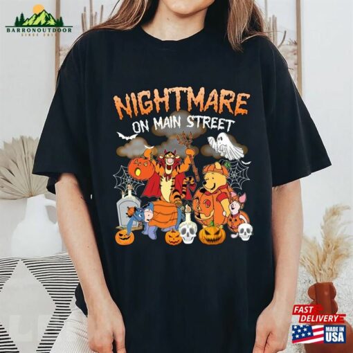 Nightmare On Main Street Winnie The Pooh Shirt And Friends Halloween Shirts Disney Hoodie Classic