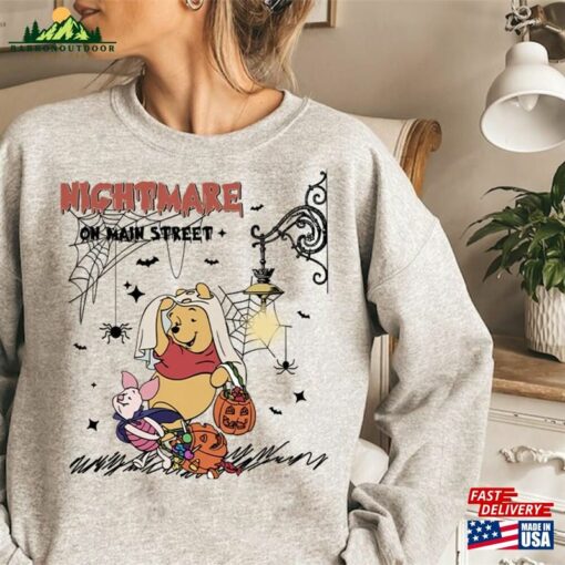 Nightmare On Main Street Winnie The Pooh Shirt Disney Halloween Spooky Sweatshirt Unisex