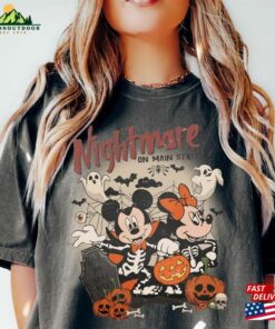 Nightmare On The Main Street Comfort Colors® Shirt Mickey Minnie Halloween Disney T-Shirt Hoodie Sweatshirt