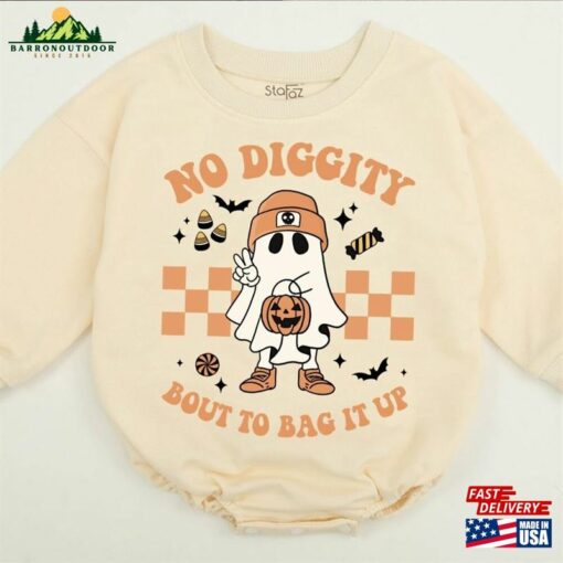 No Diggity Bout To Bag It Up Halloween Sweatshirt Retro Toddler Sweater T-Shirt Classic