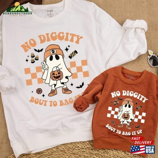 No Diggity Bout To Bag It Up Halloween Sweatshirt Retro Toddler Sweater T-Shirt Classic