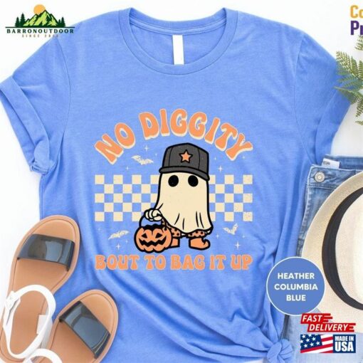 No Diggity Bout To Bag It Up Shirt Halloween Retro Ghost T-Shirt Sweatshirt