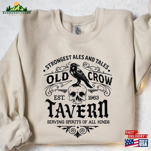 Old Crow Tavern Sweatshirt Mystical Sweater Salem Witch Shirt T-Shirt Unisex