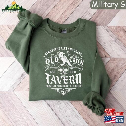 Old Crow Tavern Sweatshirt Mystical Sweater Salem Witch Shirt T-Shirt Unisex