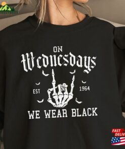 On Wednesday We Wear Black Sweatshirt Halloween Shirt Spooky Hoodie